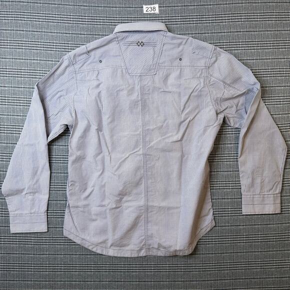 7 Diamonds Men's Shirt Gray Cotton Slim Fit Button-Down Size XXL - Picture 7 of 7